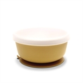 Ciotola in Silicone Con Base a Sottovuoto e Coperchio YELLOW